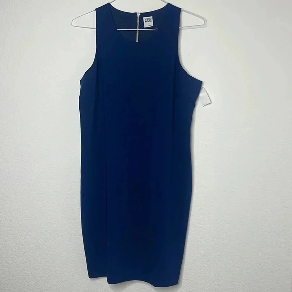Vero Moda | Sleeveless Blue Dress w/ Exposed Back Zipper | Sz 42 - Picture 1 of 5